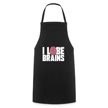 Neurology, Nurse, Brain, Neurologist - Cooking Apron - black - Front - AI Model Male 185 dark (185cm)