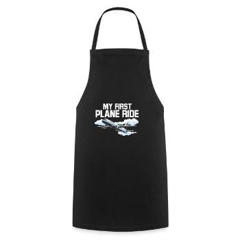 Voyage de vacances en solo Mon premier avion - Tablier de cuisine - noir - Devant - AI Model Male 185 dark (185cm)