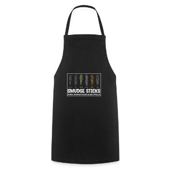 Sage Smudge Sticks Spiritual Healing Prayer Pagan - Cooking Apron - black - Front - AI Model Male 185 dark (185cm)