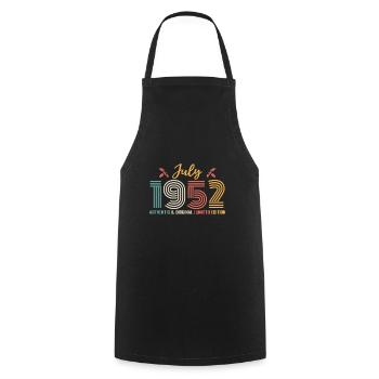 July 1952 Birthday July 1952 July - Cooking Apron - black - Front - AI Model Male 185 dark (185cm)