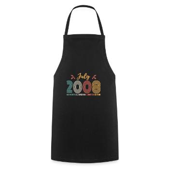 July 2008 Birthday July 2008 July - Cooking Apron - black - Front - AI Model Male 185 dark (185cm)