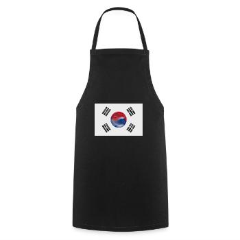 Corée du Sud - Tablier de cuisine - noir - Devant - AI Model Male 185 dark (185cm)
