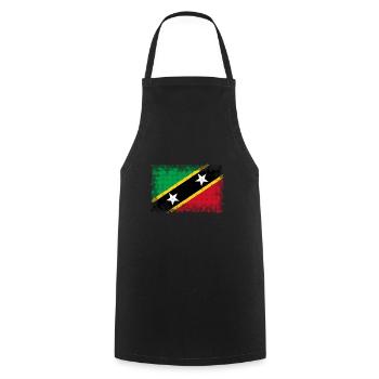 Flag Country St Kitts and Nevis - Cooking Apron - black - Front - AI Model Male 185 dark (185cm)