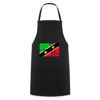 Land Flagge St. Kitts und Nevis - Kochschürze - Schwarz - Vorne - AI Model Male 185 dark (185cm)