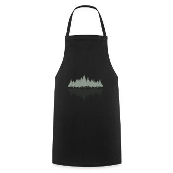 Tree Silhouette Scout Hiking and Camping - Cooking Apron - black - Front - AI Model Male 185 dark (185cm)
