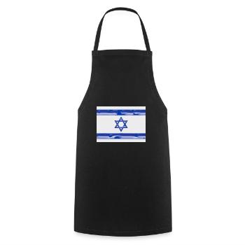 Israel - Cooking Apron - black - Front - AI Model Male 185 dark (185cm)