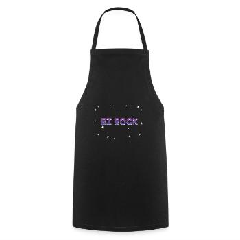 Bi Rock Bisexual LGBTQ Bi Pride LGBT Lesbian Gay - Cooking Apron - black - Front - AI Model Male 185 dark (185cm)