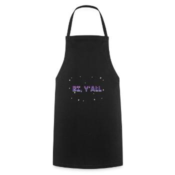 Bi Y'all Bisexual Sayings Bi Pride Quotes LGBTQ - Cooking Apron - black - Front - AI Model Male 185 dark (185cm)
