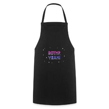 Les deux oui Bisexuel LGBTQ Bi Pride Asexual Dictons - Tablier de cuisine - noir - Devant - AI Model Male 185 dark (185cm)