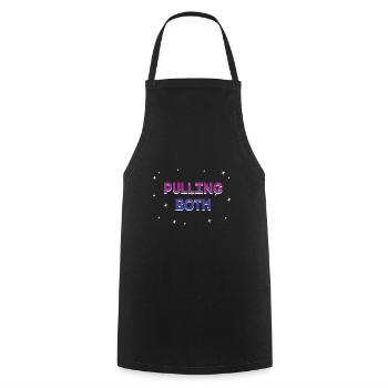 Tirer les deux couples bisexuels LGBTQ Bi Pride drôles - Tablier de cuisine - noir - Devant - AI Model Male 185 dark (185cm)