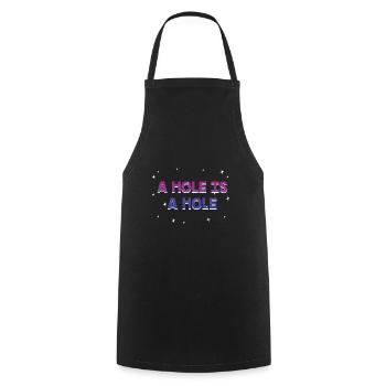 Un trou est un trou Bisexuel Adulte Humour Bi Coquin - Tablier de cuisine - noir - Devant - AI Model Male 185 dark (185cm)