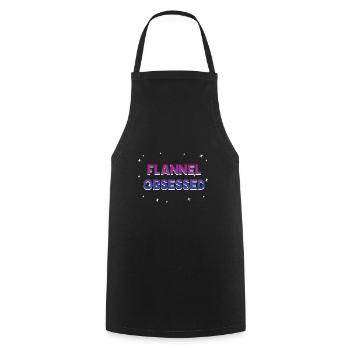 Flannel Obsessed Bisexual LGBTQ Bi Pride Outfit - Cooking Apron - black - Front - AI Model Male 185 dark (185cm)