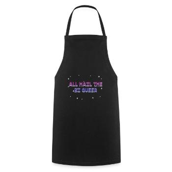 All Hail the Bi Queer Bisexual LGBTQ Bi Pride - Cooking Apron - black - Front - AI Model Male 185 dark (185cm)