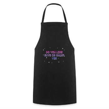 Do You Like Guys or Gals Yes Bisexual LGBTQ Bi - Cooking Apron - black - Front - AI Model Male 185 dark (185cm)