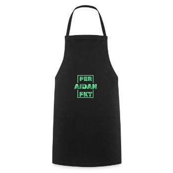 Geschenk für Aidan - Kochschürze - Schwarz - Vorne - AI Model Male 185 dark (185cm)