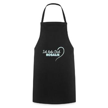 Geschenk für Rosalie - Kochschürze - Schwarz - Vorne - AI Model Male 185 dark (185cm)
