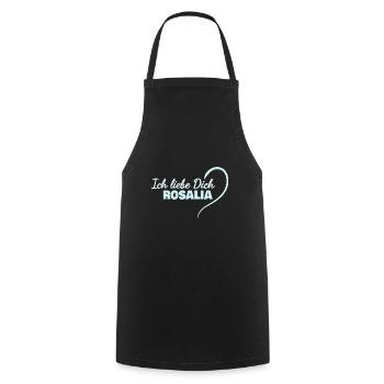 Cadeau pour Rosalia - Tablier de cuisine - noir - Devant - AI Model Male 185 dark (185cm)