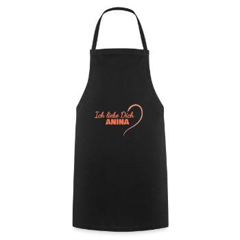 Anina dans le rôle de LoveYou - Tablier de cuisine - noir - Devant - AI Model Male 185 dark (185cm)