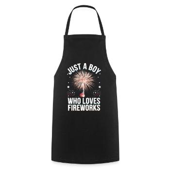 Pyrotechnics Fireworks Pyrotechnics - Cooking Apron - black - Front - AI Model Male 185 dark (185cm)