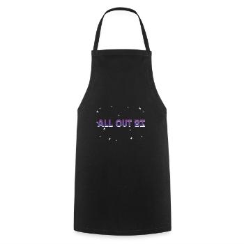 All Out Bi Bisexual Motivational Quote Bi Pride - Cooking Apron - black - Front - AI Model Male 185 dark (185cm)