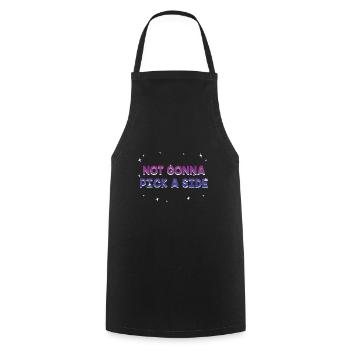 Ne pas choisir un côté bisexuel LGBTQ bi fierté - Tablier de cuisine - noir - Devant - AI Model Male 185 dark (185cm)