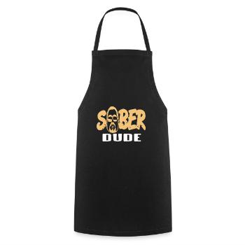 Sober Dude Retro Sobriety Designs - Kochschürze - Schwarz - Vorne - AI Model Male 185 dark (185cm)