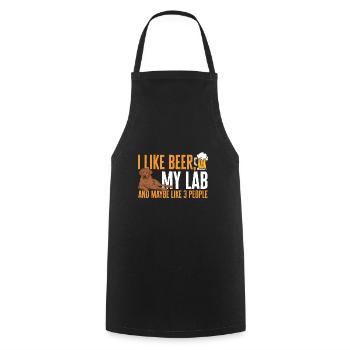 Foxred Labrador Fox Red Labrador Retriever - Cooking Apron - black - Front - AI Model Male 185 dark (185cm)