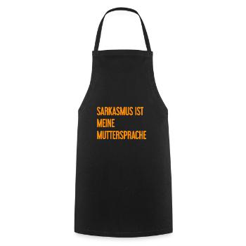 Sarcasm Pro - Cooking Apron - black - Front - AI Model Male 185 dark (185cm)