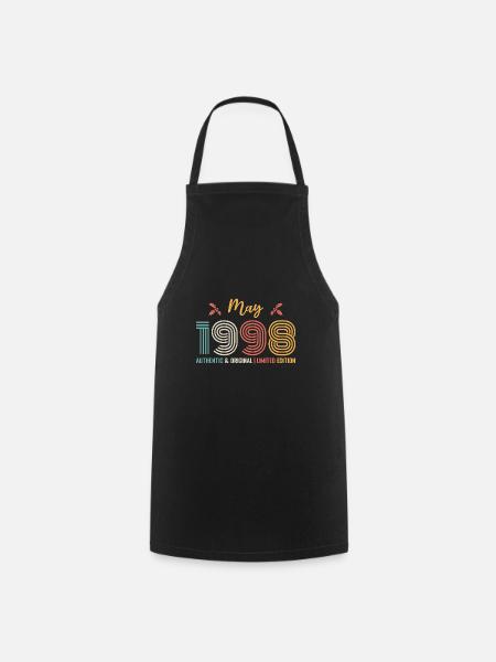 Mai 1998 Jubiläum Mai 1998 Retro - Kochschürze - Schwarz