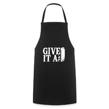 Playing Harmonica Gift - Cooking Apron - black - Front - AI Model Male 185 dark (185cm)