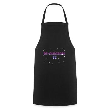 Biological Bi Bisexual Motivational Quote Bi Pride - Cooking Apron - black - Front - AI Model Male 185 dark (185cm)