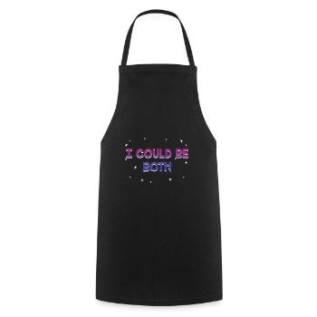 Je pourrais être à la fois bisexuelle LGBTQ bi pride pansexuelle - Tablier de cuisine - noir - Devant - AI Model Male 185 dark (185cm)
