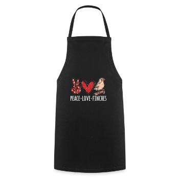Zebra Finches Birds Zebra Finches - Cooking Apron - black - Front - AI Model Male 185 dark (185cm)