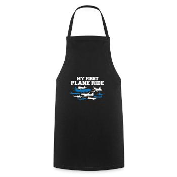 Voyage de vacances en solo Mon premier avion - Tablier de cuisine - noir - Devant - AI Model Male 185 dark (185cm)