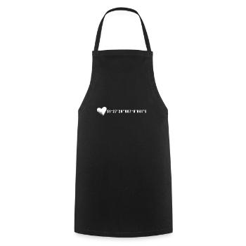 Food Heart Coordinates - Cooking Apron - black - Front - AI Model Male 185 dark (185cm)