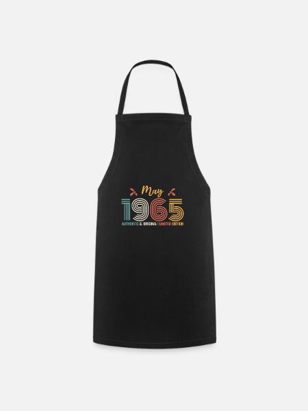Mai 1965 anniversaire Mai 1965 rétro - Tablier de cuisine - noir