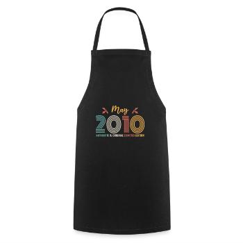 May 2010 Retro Anniversary May 2010 - Cooking Apron - black - Front - AI Model Male 185 dark (185cm)