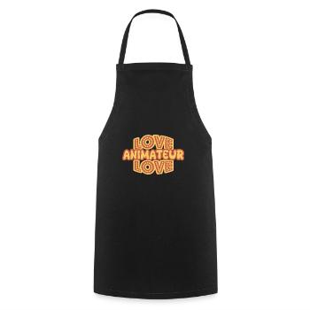 Animateur als Job - Kochschürze - Schwarz - Vorne - AI Model Male 185 dark (185cm)