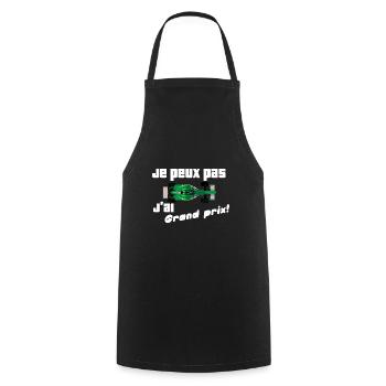 Je peux pas j'ai grand prix - Tablier de cuisine - noir - Devant - AI Model Male 185 dark (185cm)