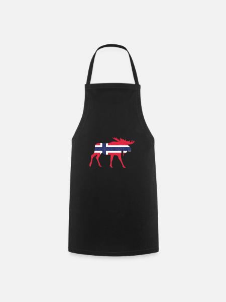 Norway Norwegian Scandinavia Norwegian flag - Cooking Apron - black