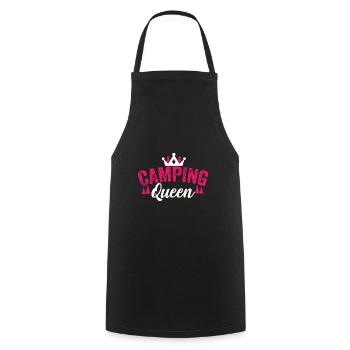 Moi assez je vais Camping Femmes Camping Queen Mä - Tablier de cuisine - noir - Devant - AI Model Male 185 dark (185cm)