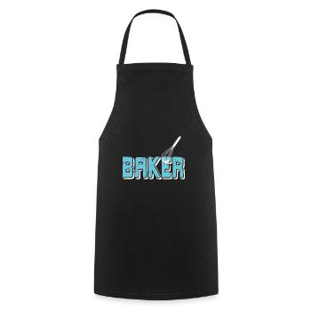 T-shirt rétro BAKER Cool Baking Baker Designs - Tablier de cuisine - noir - Devant - AI Model Male 185 dark (185cm)