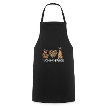 Malinois Belgian Shepherd Mechelaar Dog - Cooking Apron - black - Front - AI Model Male 185 dark (185cm)