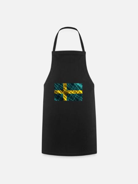 Land Schweden - Kochschürze - Schwarz