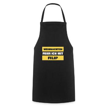 Gift for Filip - Cooking Apron - black - Front - AI Model Male 185 dark (185cm)