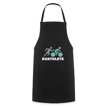 I Love Duathlon Gift - Cooking Apron - black - Front - AI Model Male 185 dark (185cm)
