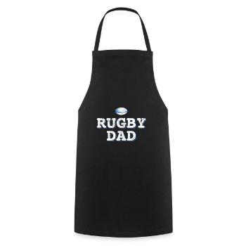 RUGBY DAD - Kochschürze - Schwarz - Vorne - AI Model Male 185 dark (185cm)
