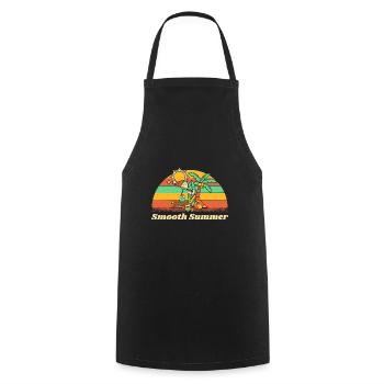 Smooth Summer Vacation Beach Trip Ocean Funny - Cooking Apron - black - Front - AI Model Male 185 dark (185cm)