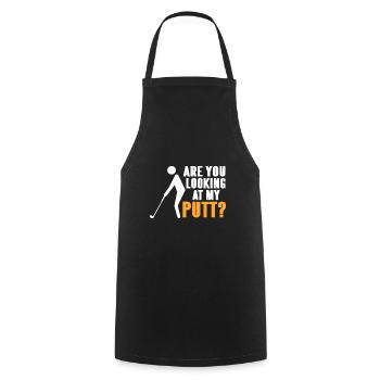 Regardez-vous Putt? Drôle de T-Shirt de Golf - Tablier de cuisine - noir - Devant - AI Model Male 185 dark (185cm)