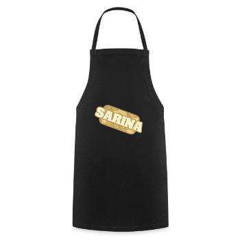 Natur Sarina - Kochschürze - Schwarz - Vorne - AI Model Male 185 dark (185cm)